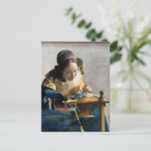 Carte Postale Johannes Vermeer - La Dentellière (Debout devant)