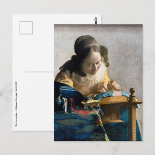 Carte Postale Johannes Vermeer - La Dentellière
