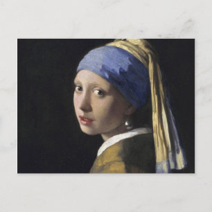 Carte Postale Johannes Vermeer - La jeune fille à la perle