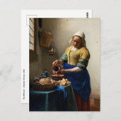 Carte Postale Johannes Vermeer - La Laitière (Devant / Derrière)