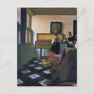 Carte Postale Johannes Vermeer - La leçon de musique