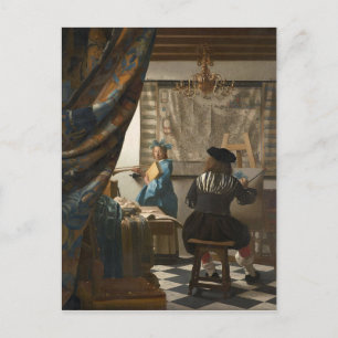 Carte Postale Johannes Vermeer - L'art de la peinture