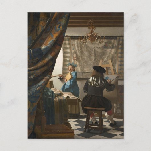 Carte Postale Johannes Vermeer - L'art de la peinture (Devant)