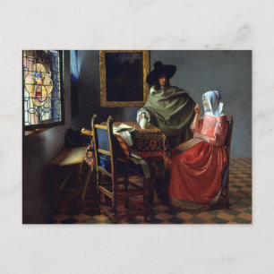 Carte Postale Johannes Vermeer Le Verre À Vins