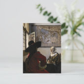 Carte Postale Johannes Vermeer - Officier avec une jeune fille r (Debout devant)