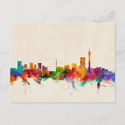 Carte Postale Johannesburg Afrique du Sud Skyline (Devant)