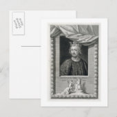 Carte Postale John (1167-1216) Roi d'Angleterre de 1199, engrave (Devant / Derrière)