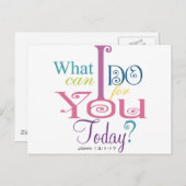 Carte Postale John 13:1-17 Laver les disciples Pieds Écriture-Po (Devant / Derrière)