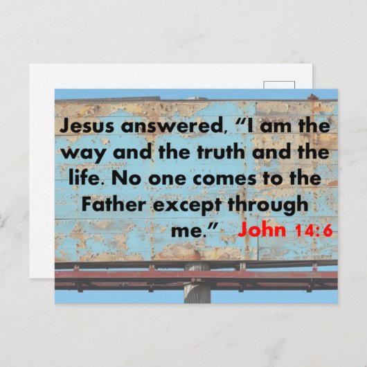 Carte Postale John 14:6 (Devant / Derrière)