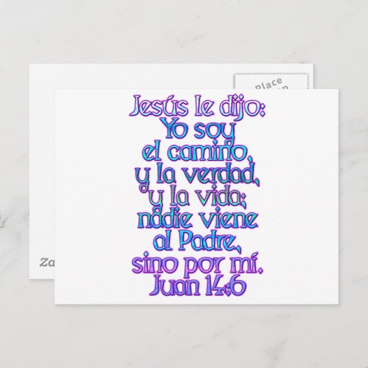 Carte Postale John 14:6 Espagnol (Devant / Derrière)