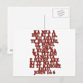 Carte Postale John 14:6 Maori (Devant / Derrière)