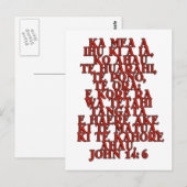 Carte Postale John 14:6 Maori (Devant / Derrière)