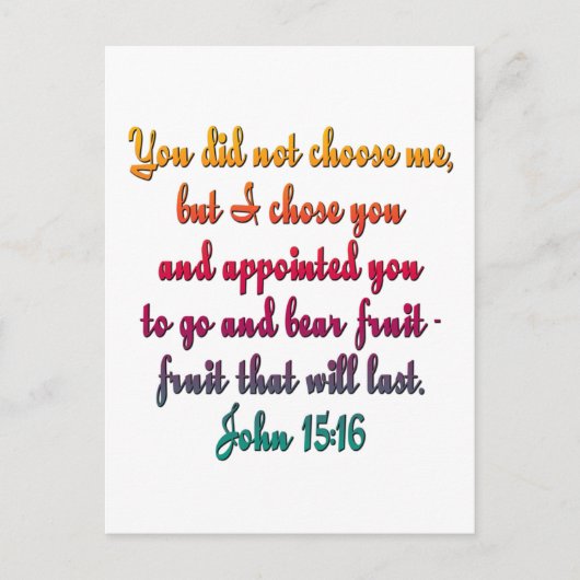 Carte Postale John 15:16 (Devant)