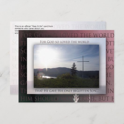 Carte Postale John 3:16 (Devant / Derrière)