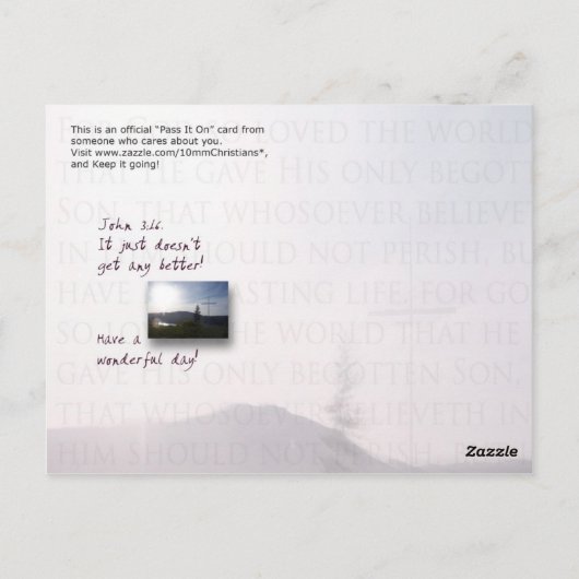 Carte Postale John 3:16 (Dos)