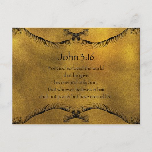 Carte Postale John 3:16 (Devant)