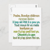 Carte Postale John 3:16 Créole haïtien (Devant / Derrière)