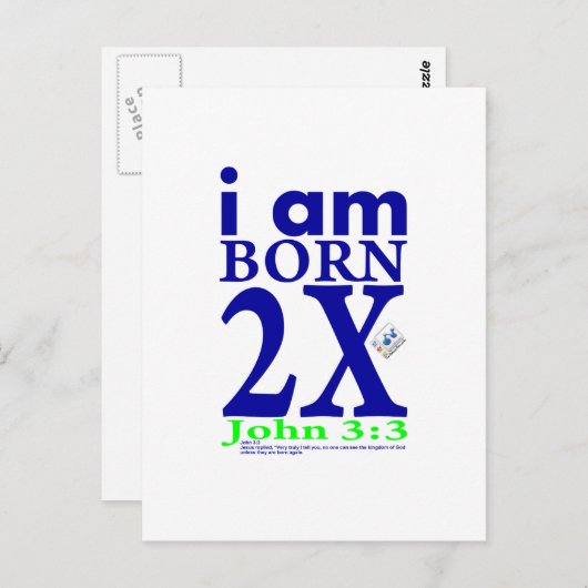 Carte Postale John 3:3 (Devant / Derrière)