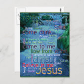 Carte Postale John 7:37-41 Ruisseur (Devant / Derrière)