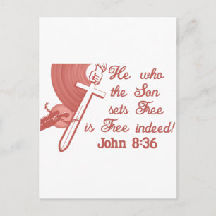 Carte Postale John 8:36