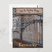 Carte Postale John A. Roebling Suspension Bridge Kentucky USA (Devant / Derrière)