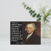 Carte Postale John Adams "Les faits sont des choses têtues" Cita (Debout devant)