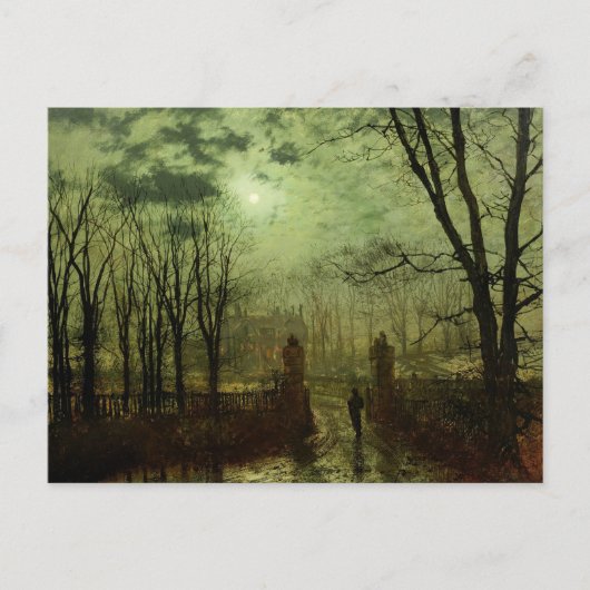 Carte Postale John Atkinson Grimshaw - À la porte du parc (Devant)