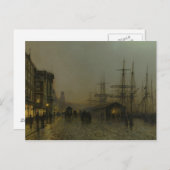 Carte Postale John Atkinson Grimshaw - Glasgow, samedi soir (Devant / Derrière)