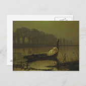 Carte Postale John Atkinson Grimshaw - La Dame de Shalott (Devant / Derrière)