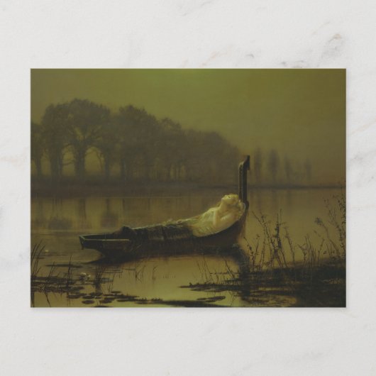 Carte Postale John Atkinson Grimshaw - La Dame de Shalott (Devant)