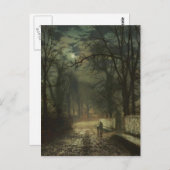 Carte Postale John Atkinson Grimshaw - Une voie lune (Devant / Derrière)