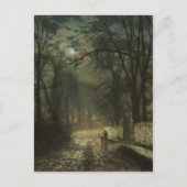 Carte Postale John Atkinson Grimshaw - Une voie lune (Devant)