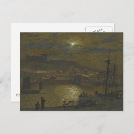 Carte Postale John Atkinson Grimshaw - Whitby de Scotch Head (Devant / Derrière)