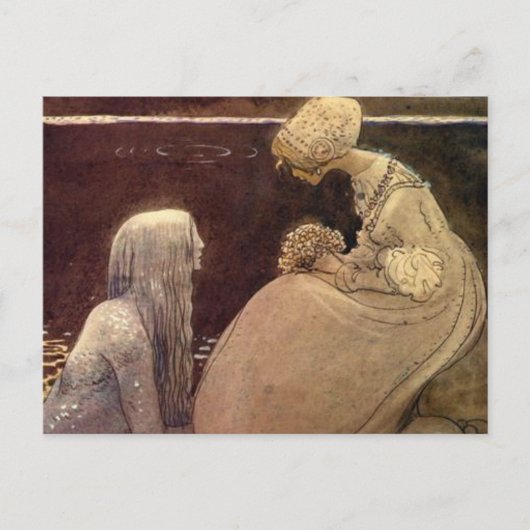 Carte Postale John Bauer Agneta et le roi du lac (Devant)