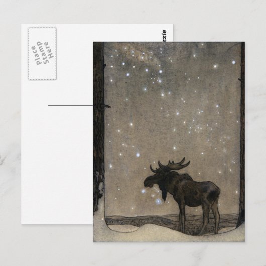 Carte Postale John Bauer - Art de conte de fées (Devant / Derrière)