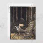 Carte Postale John Bauer - Coton d'Elk (Devant / Derrière)