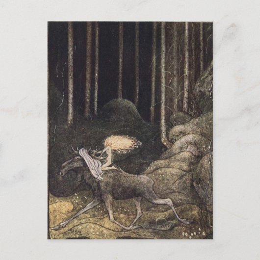 Carte Postale John Bauer - Coton d'Elk (Devant)