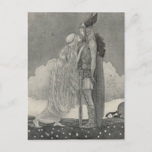 Carte Postale John Bauer - Freyja et Svipdag (Devant)