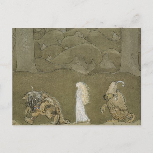 Carte Postale John Bauer - La Princesse et les Trolls (Devant)