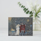 Carte Postale John Bauer - Lena danse avec le chevalier (Debout devant)