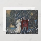 Carte Postale John Bauer - Lena danse avec le chevalier (Devant / Derrière)