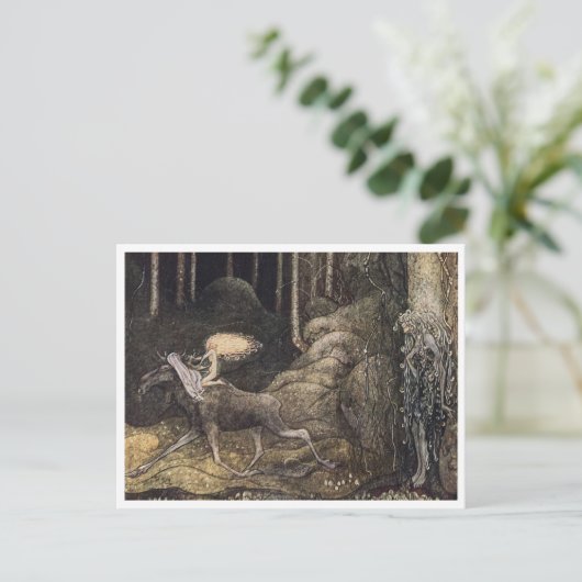 Carte Postale John Bauer Princesse et Elk (Debout devant)