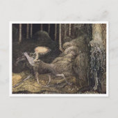 Carte Postale John Bauer Princesse et Elk (Devant)