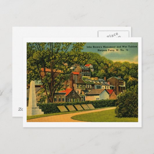 Carte Postale John Brown Monument Harper's Ferry West Virginia (Devant / Derrière)