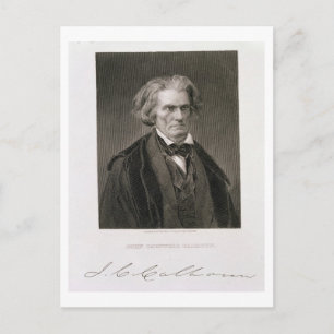 Carte Postale John Caldwell Calhoun, gravé par Henry Bryan Hal