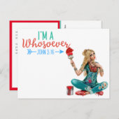 Carte Postale John coloré 3:16 | Foi (Devant / Derrière)