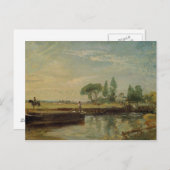 Carte Postale John Constable | A Barge below Flatford Lock, c.18 (Devant / Derrière)