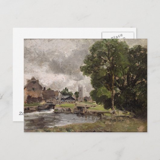 Carte Postale John Constable | Dedham Lock and Mill (Devant / Derrière)