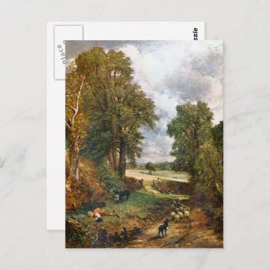 Carte Postale John Constable - Le Cornfield de 1826 (Devant / Derrière)