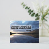 Carte Postale John Crowe Citation Inspirationnelle "Poisson fort (Debout devant)